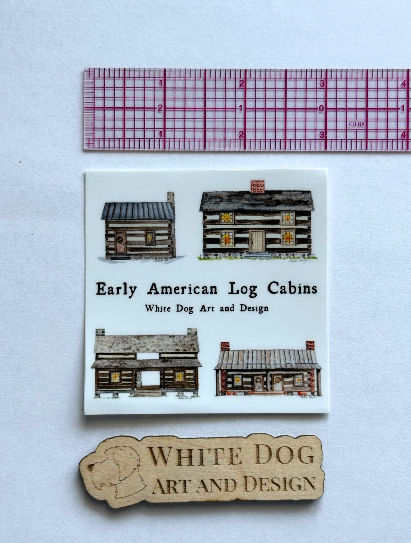 Early American Log Cabins sticker