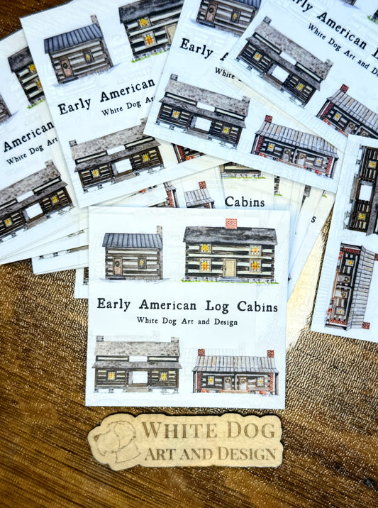 Early American Log Cabins sticker