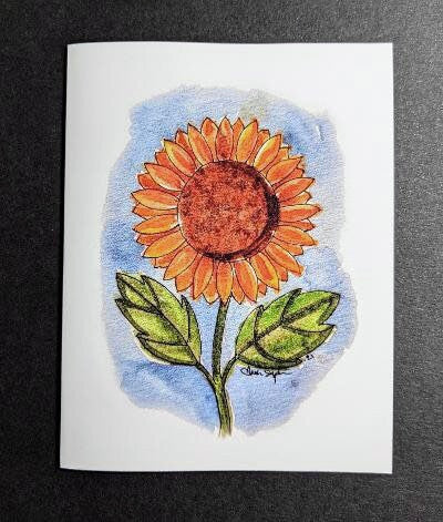 Original Sunflower Framed Painting