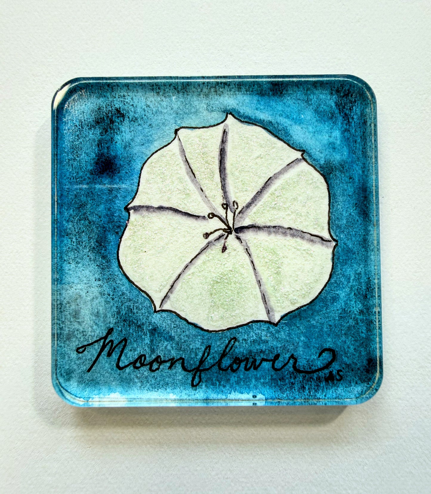 Tropical Flower Acrylic Magnets, set of four