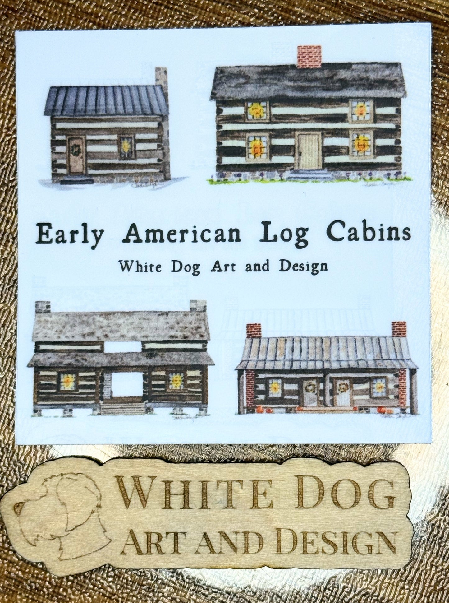 Early American Log Cabins sticker