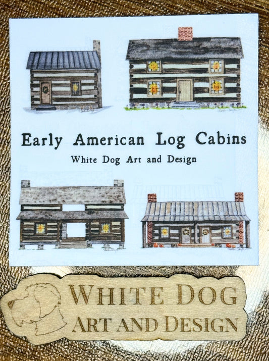 Early American Log Cabins sticker