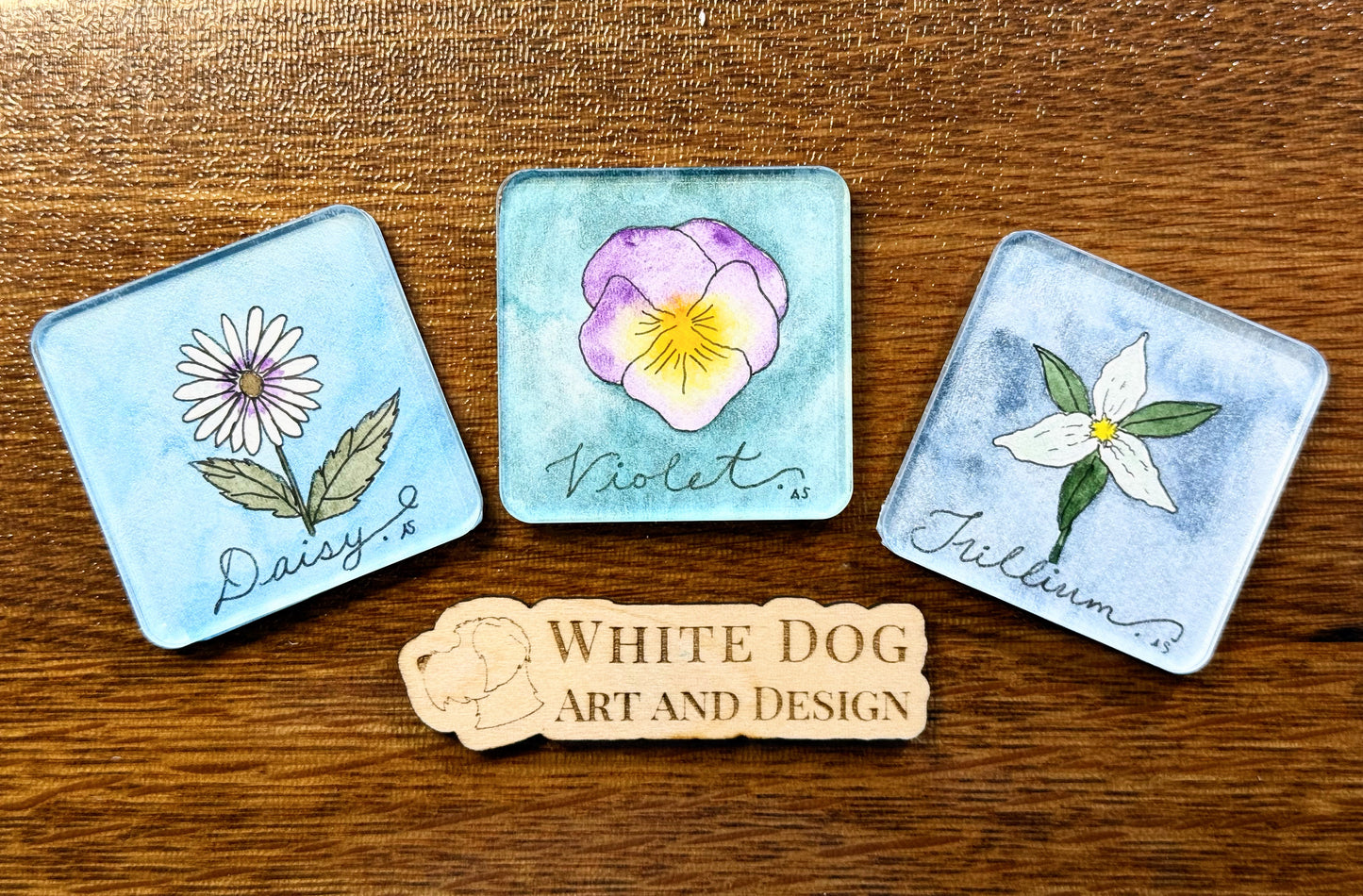 Spring Floral Acrylic Magnets