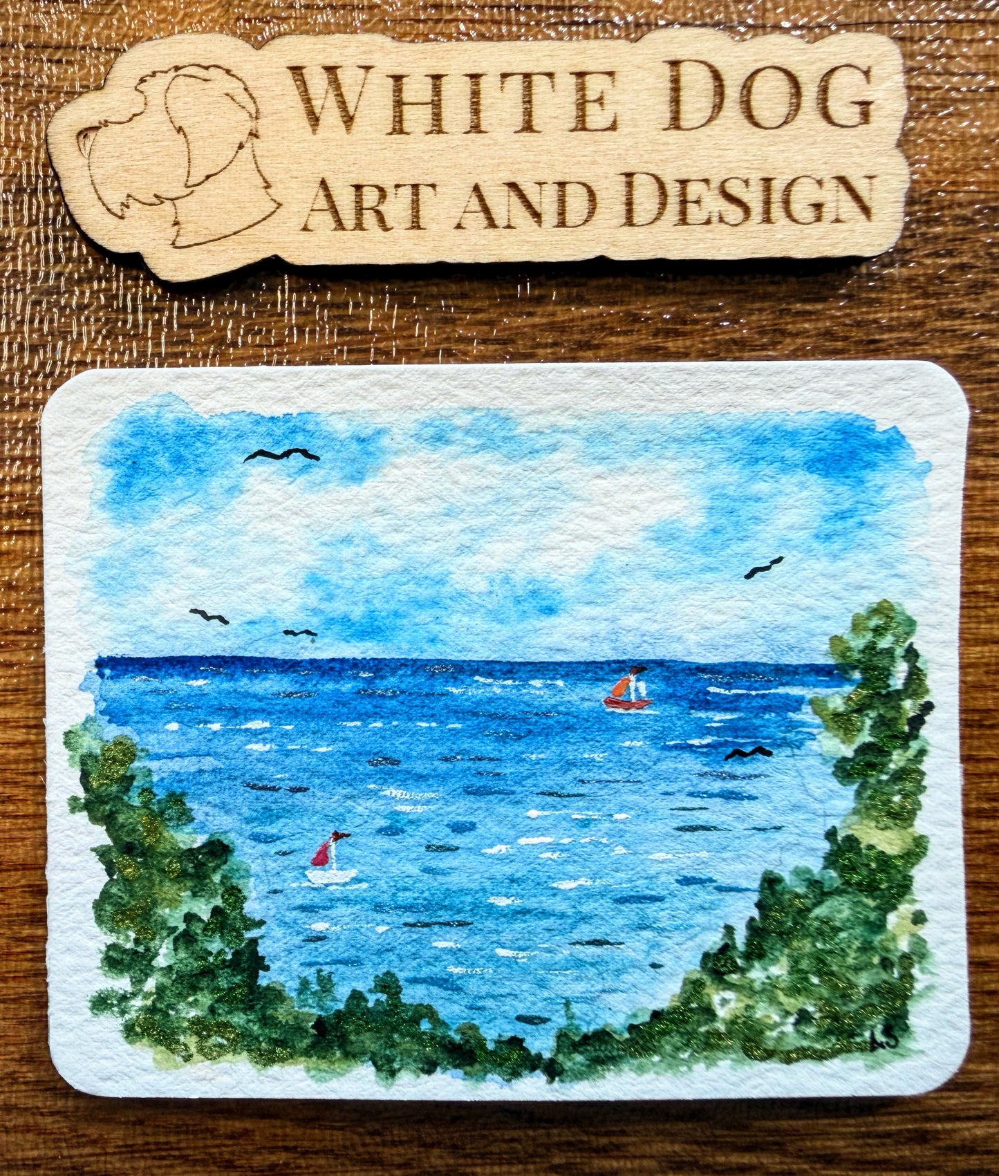 Tiny Art—View From the Tower (optional magnet)