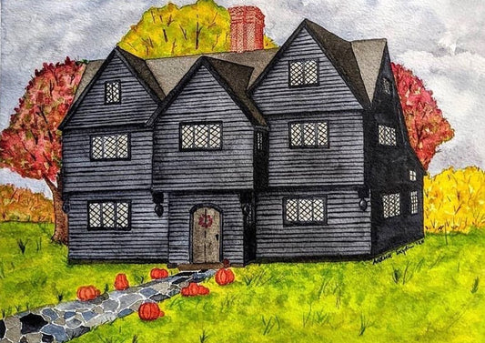 The Corwin Witch House (Salem, Massachusetts)-Original Watercolor Painting