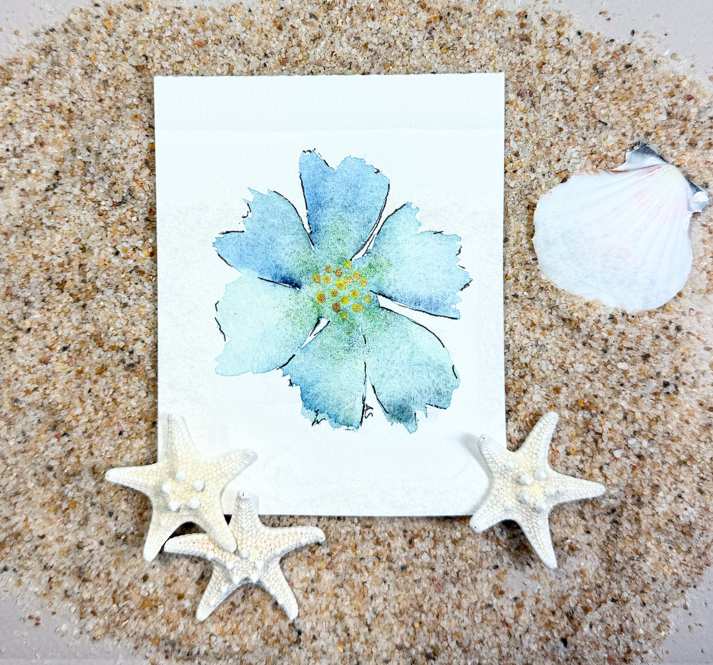 Tropical Flowers Watercolor Notecards