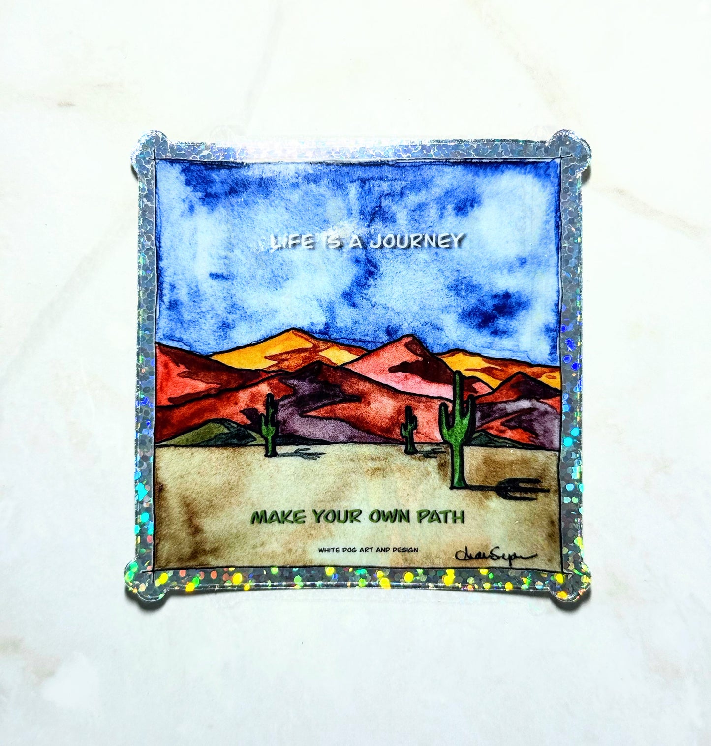 Life is a journey sticker