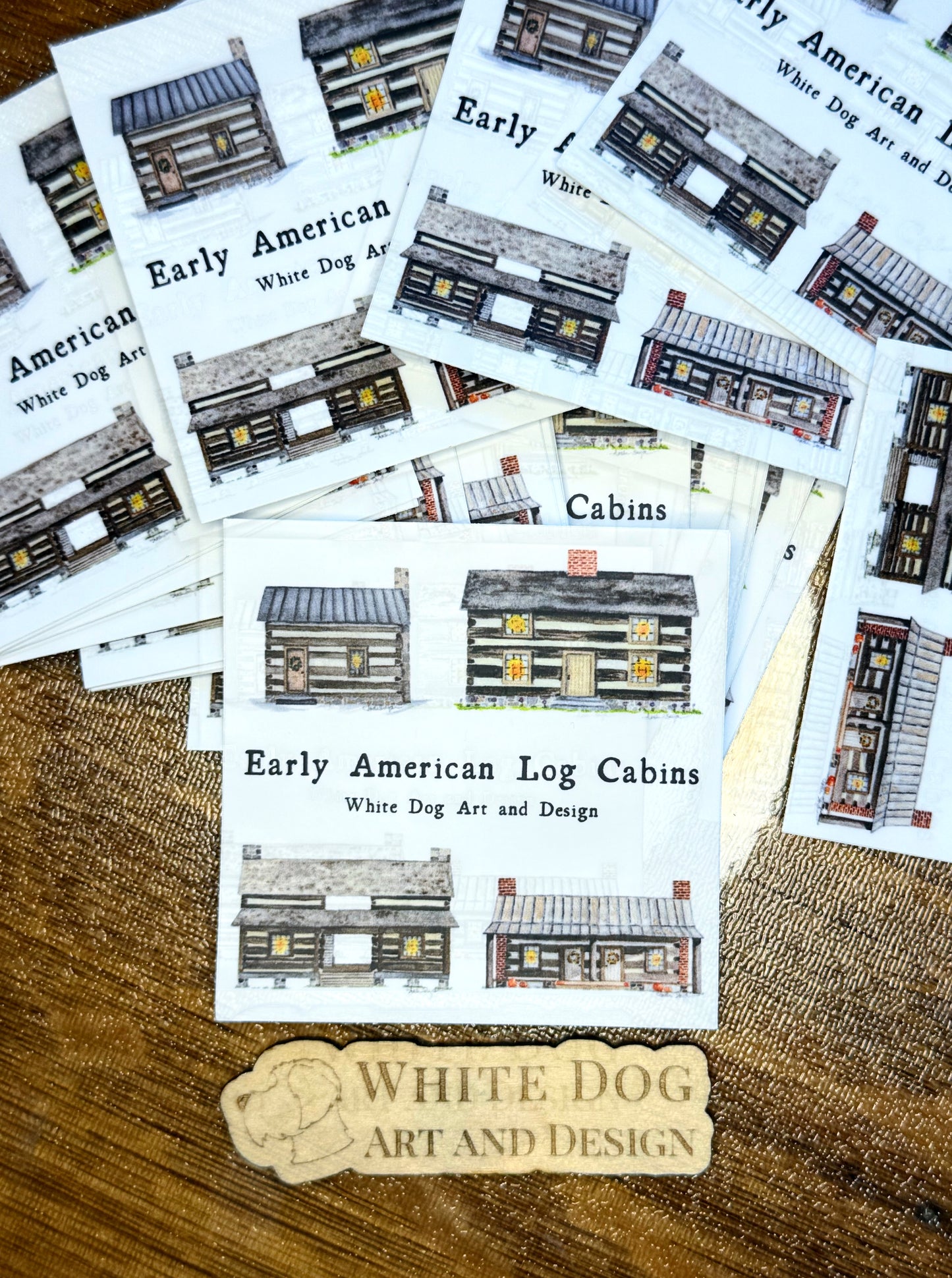 Early American Log Cabins sticker