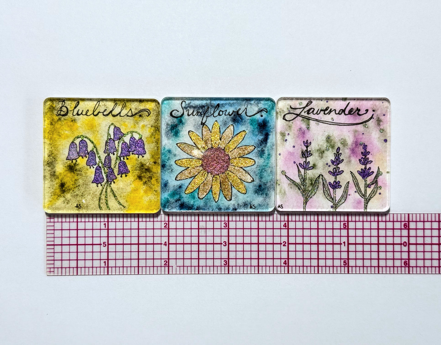 Floral Acrylic Magnets