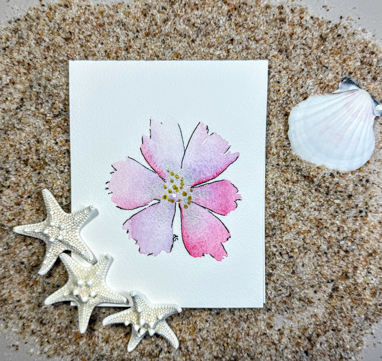 Tropical Flowers Watercolor Notecards