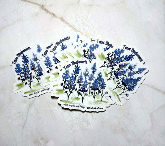 Texas Bluebonnet stickers