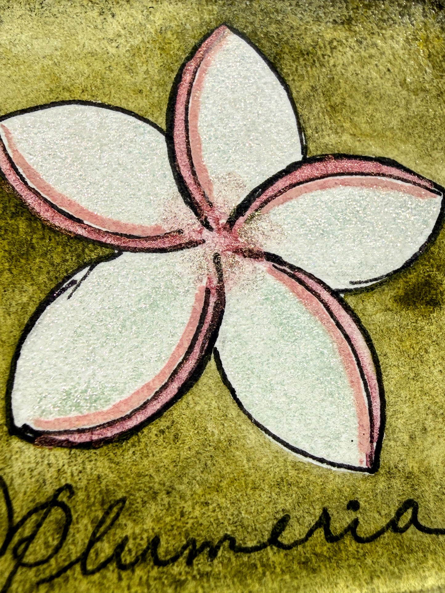 Tropical Flower Acrylic Magnets, set of four