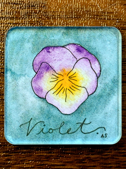 Spring Floral Acrylic Magnets