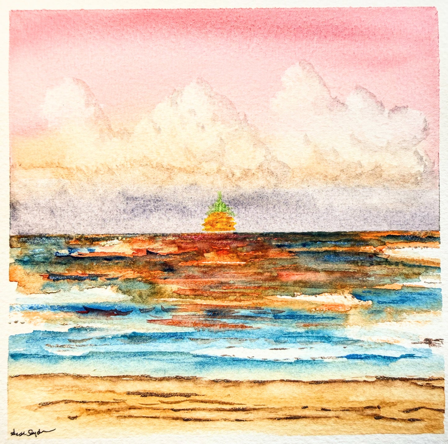 Original Painting—Green Flash