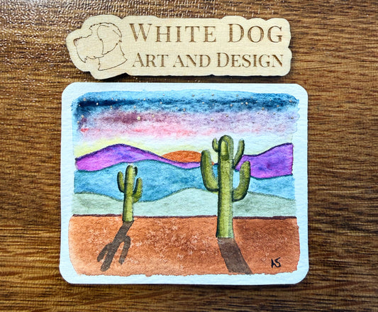 Tiny Art—Desert Sunset