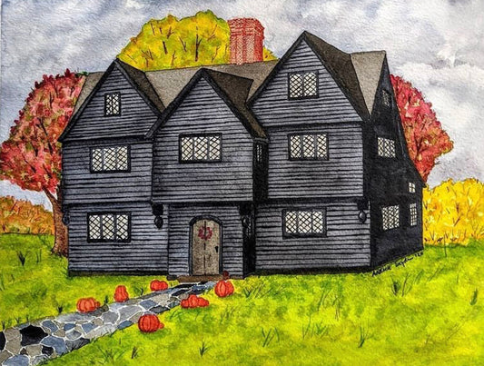 The Corwin Witch House (Salem, Massachusetts)-Original Watercolor Painting