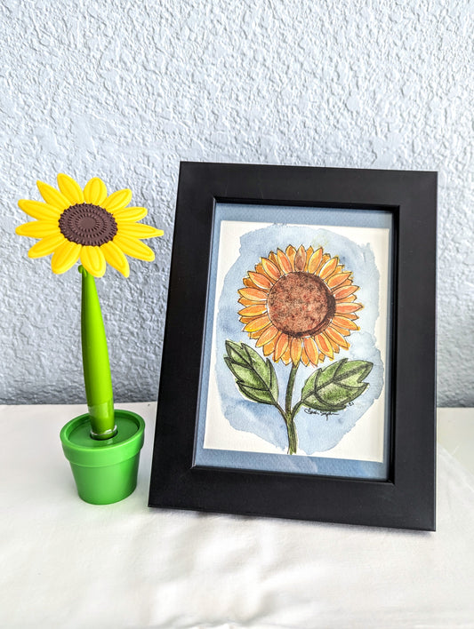 Original Sunflower Framed Painting