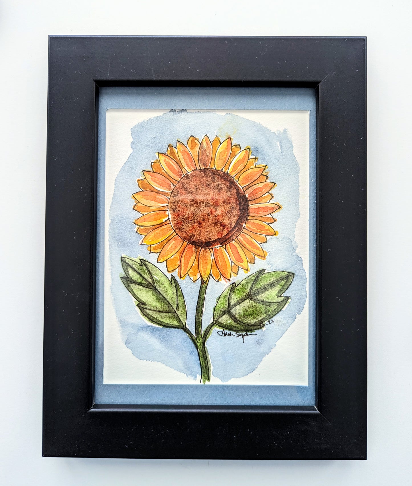 Original Sunflower Framed Painting