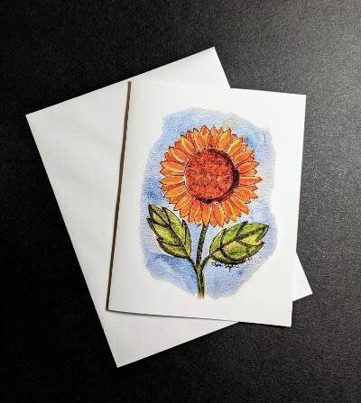 Original Sunflower Framed Painting