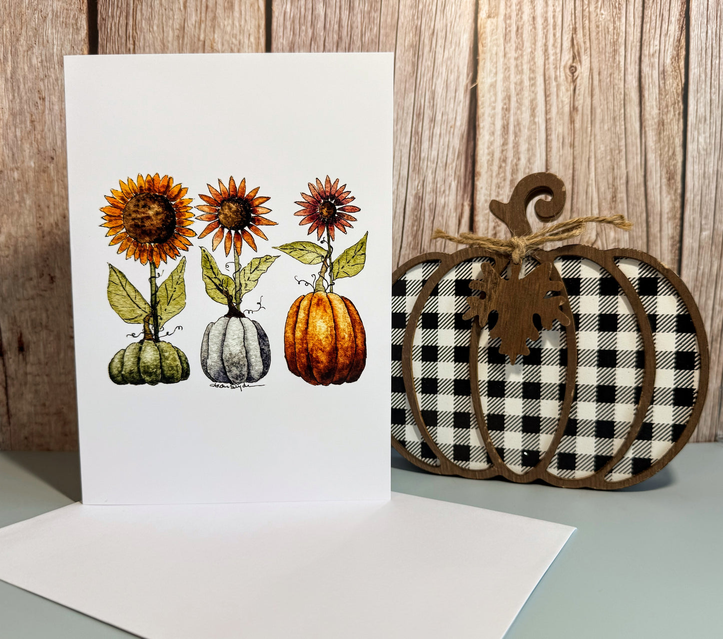 Pumpkins and Sunflowers Print