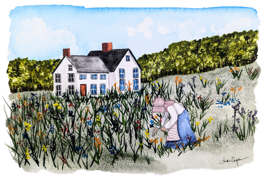 Picking Wildflowers Print