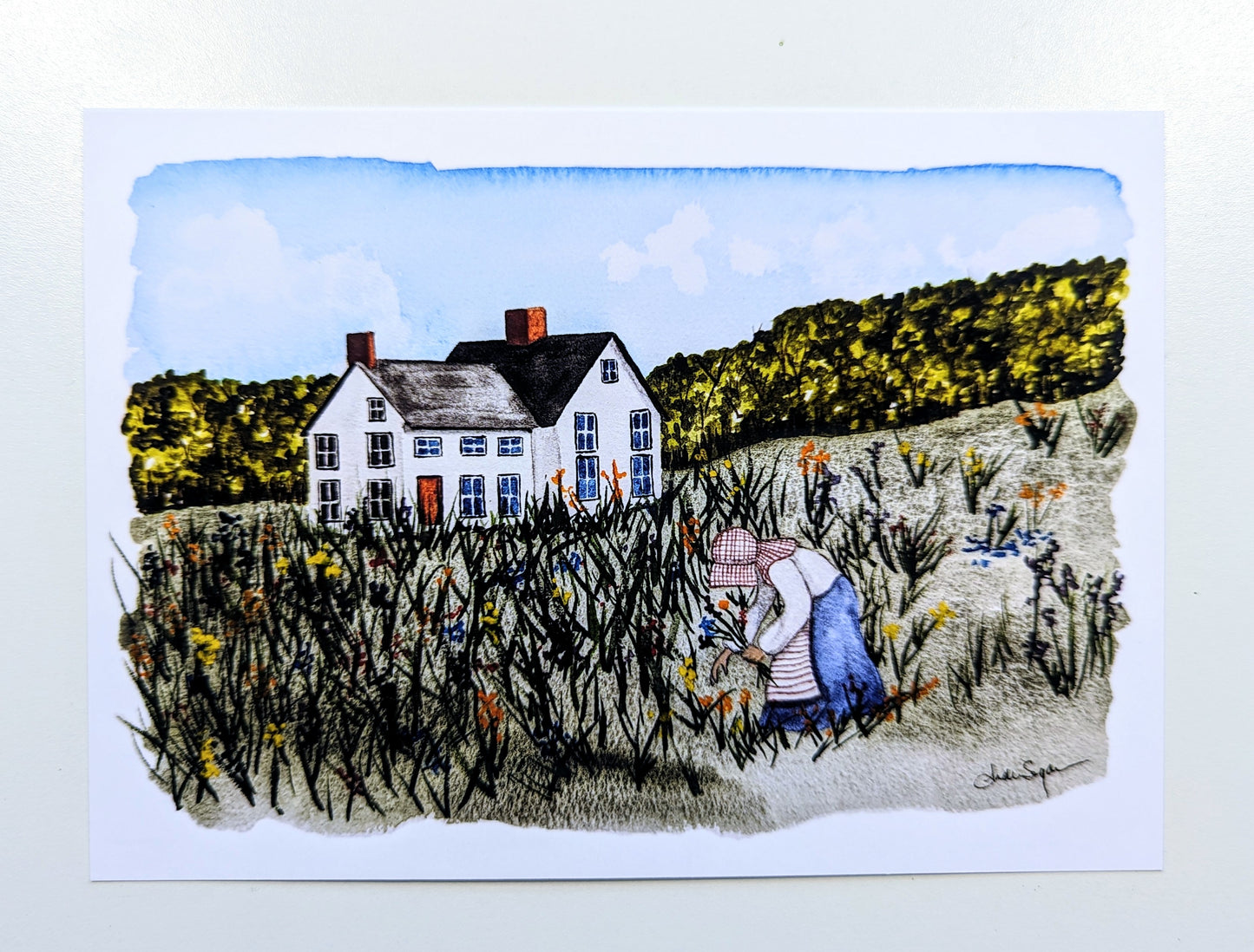 Picking Wildflowers Print