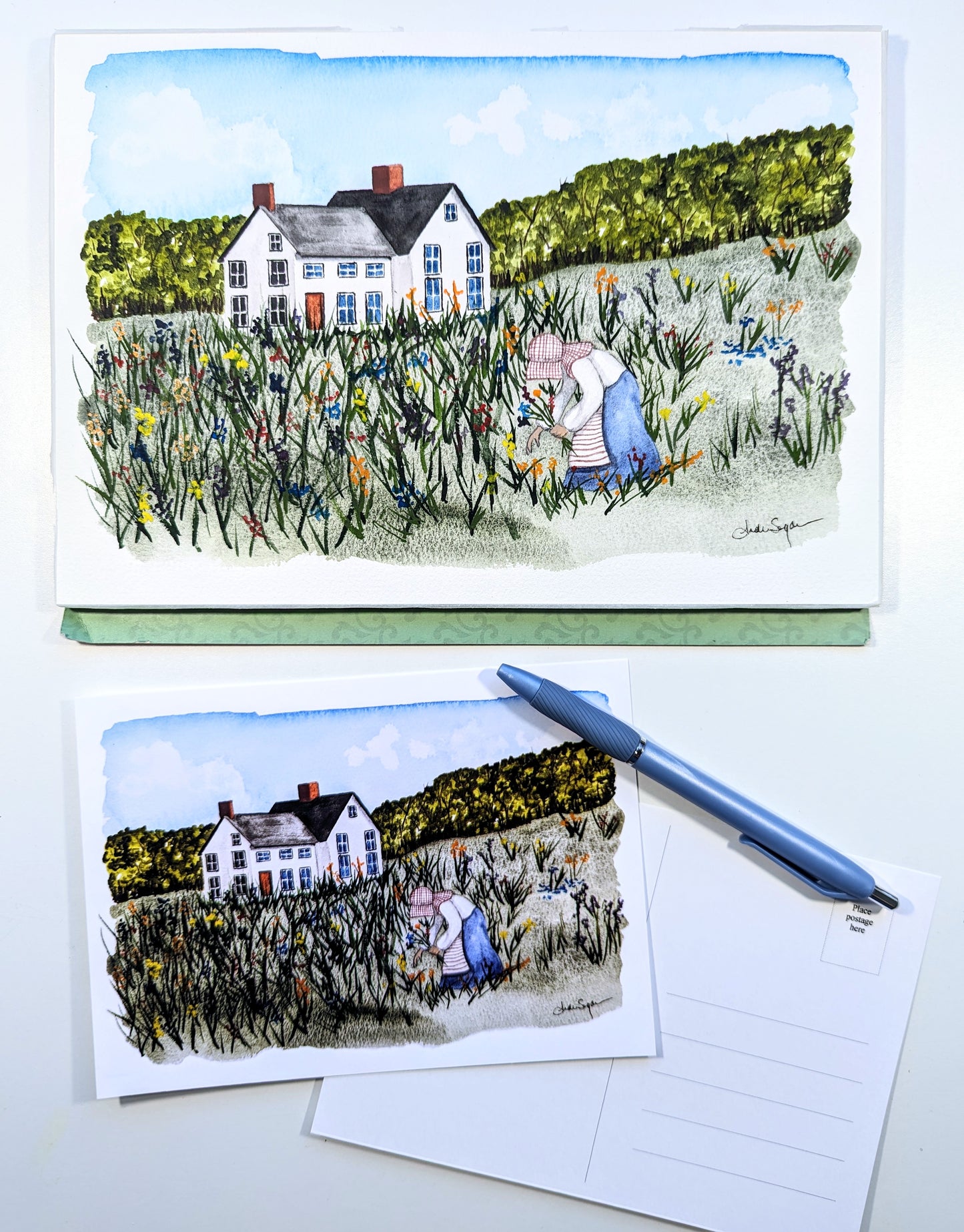 Picking Wildflowers Print