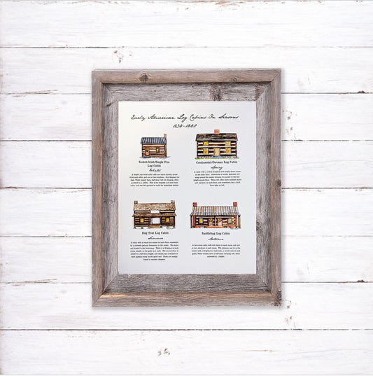 Early American Log Cabin Prints