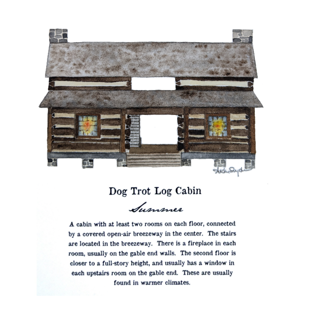 Early American Log Cabin Prints