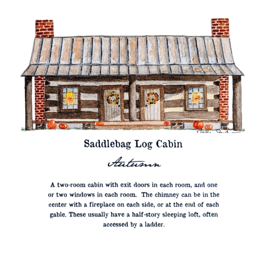 Early American Log Cabin Prints