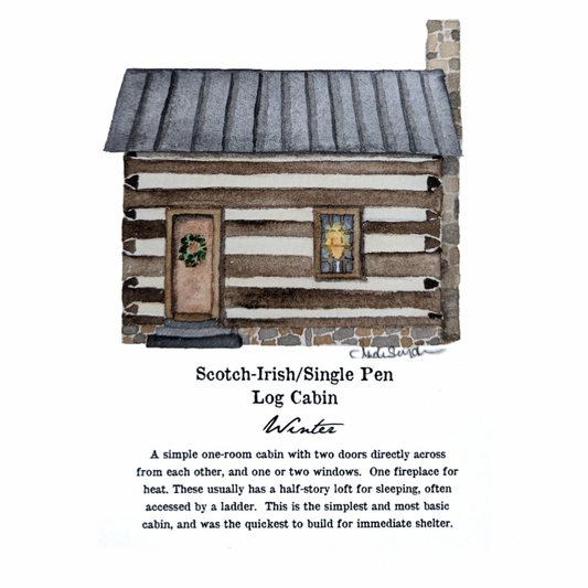 Early American Log Cabin Prints