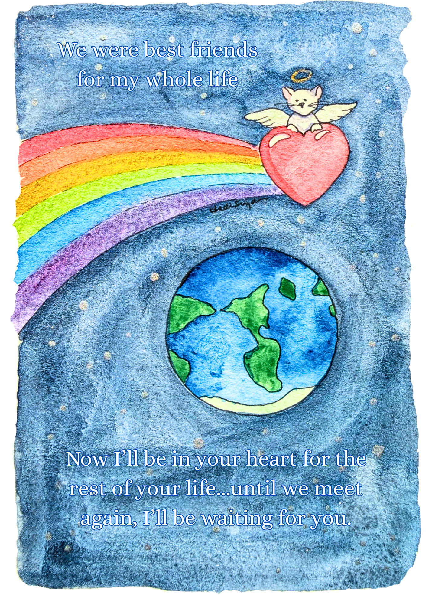 Pet Loss Sympathy Card for Dogs or Cats