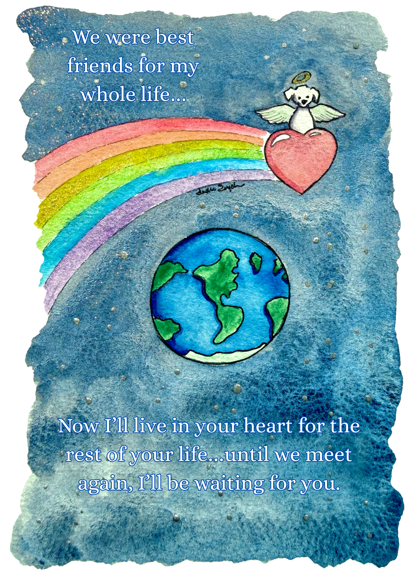 Pet Loss Sympathy Card for Dogs or Cats